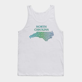 State of North Carolina Colorful Maze Tank Top